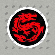 Fierce Red Dragon Vinyl Sticker Decal for Laptops, Water Bottles, and 840170