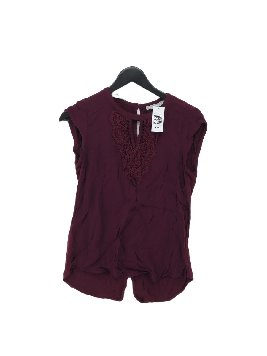 Top Sans Manches BEBE Danni Pintuck - Taille M, Couleur Blanc, Style Blouse - Neuf Sans étiquettes, Parfait état