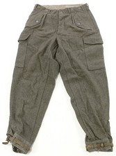 Rare VTG European Military Wool Cargo Field Pants 50s 60s Army Olive Brown C48