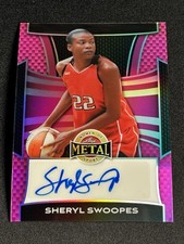 SHERYL SWOOPES 2025 LEAF METAL WOMEN OF SPORT PINK PRIZM 1/2 AUTO WNBA 🔥🔥