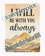 500 piece jigsaw puzzle I Will Be With You Always Scripture