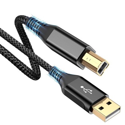USB 2.0 Druckerkabel Typ B auf A Schwarz 3M