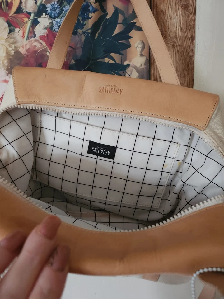 Kate Spade Saturday帆布皮革单肩包 — 第 3/4 张图片