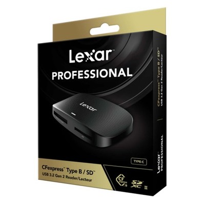 Lexar Pro Kartenleser 2in1 - CFexpress Type B + SD - USB 3.2 Gen2 USB-A + C Ansc