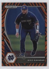 2021 Panini Prizm Draft Picks Tiger Stripes 50/99 Niko Kavadas #PDP204 4pn