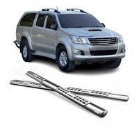 Stahl Seitenschweller Schwellerrohre FüR Toyota Hilux Extra Cab 2005-2015 Grau