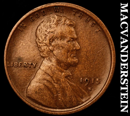 1915-S Lincoln Wheat Cent - Scarce  Extra Fine+  Semi-key  Better Date  #i5106