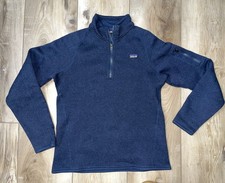 Patagonia Girls Youth Better Sweater 1/4 Zip Fleece Pullover Blue Size XXL 14-16