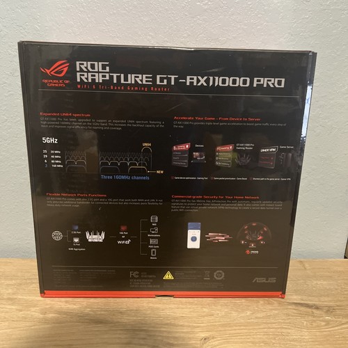 ASUS ROG Rapture GT-AX11000 Pro Tri-Band WiFi 6 Extendable AiMesh Gaming Router - Picture 2 of 2