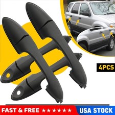 4pcs Exterior Door Handle For 2000-2007 Ford Focus Front Rear Left Right Black