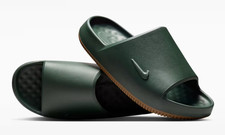NIB Nike Calm 2.0 Men's Slides, Men's Sandal, FIR/GUM BROWN
