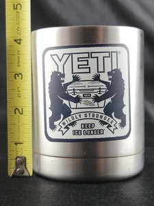 YETI Stainless Steel Insulated Cooler Cup w/ Sticker Decal