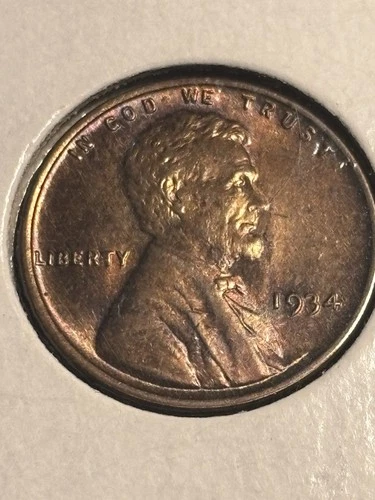 1934 p  Lincoln Wheat Cent - AU High Grade