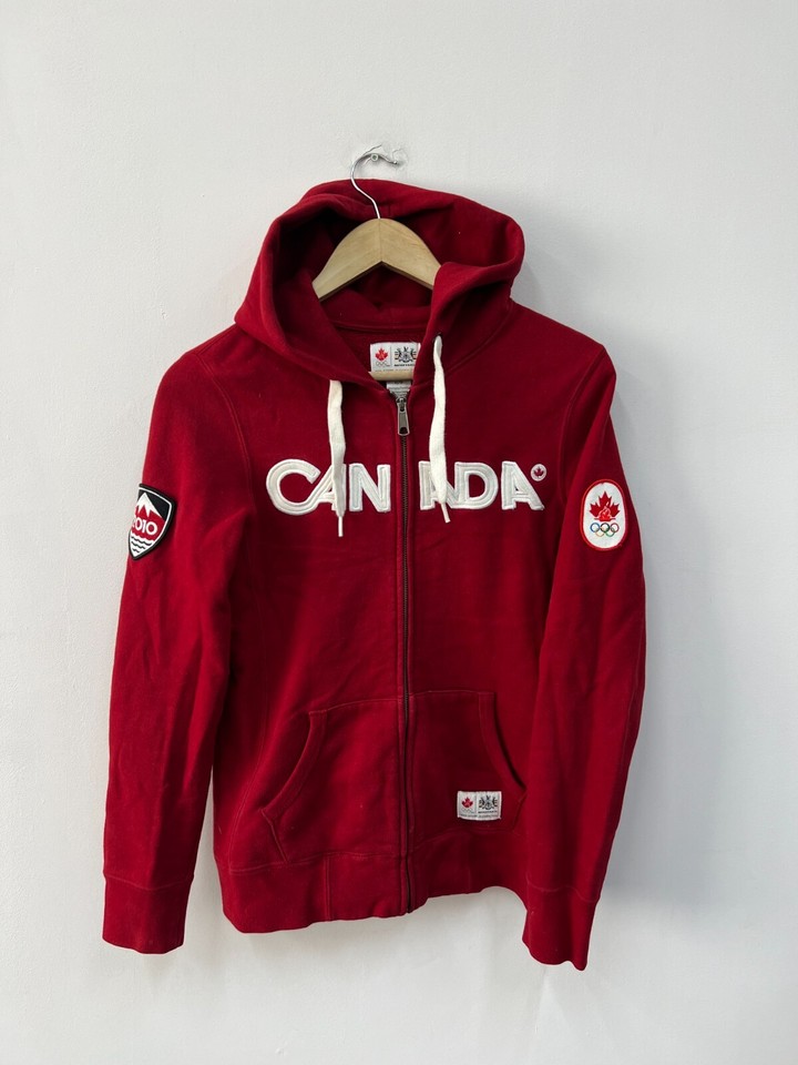 2010 Canada Olympic Team Hooded Zip Hoodie Jacket Hudson's Bay Size XS