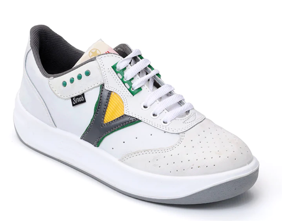 Servis Cheetah Low top trainers White shoes afghani tali style