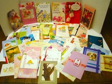 Lot of 100 Greeting Cards Fronts and Cutouts for Scrapbooking Crafting