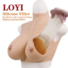 LOYI C-G Cup Silicone Breast Forms Breast Fake Boobs Crossdresser Drag Queen COS