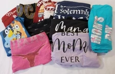10 Lot 2 2X best mom ever crown she's a bad momma llama pca nana t shirt tops