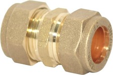 Compression 15mm Brass Straight Coupler Coupling Connector Copper Fitting