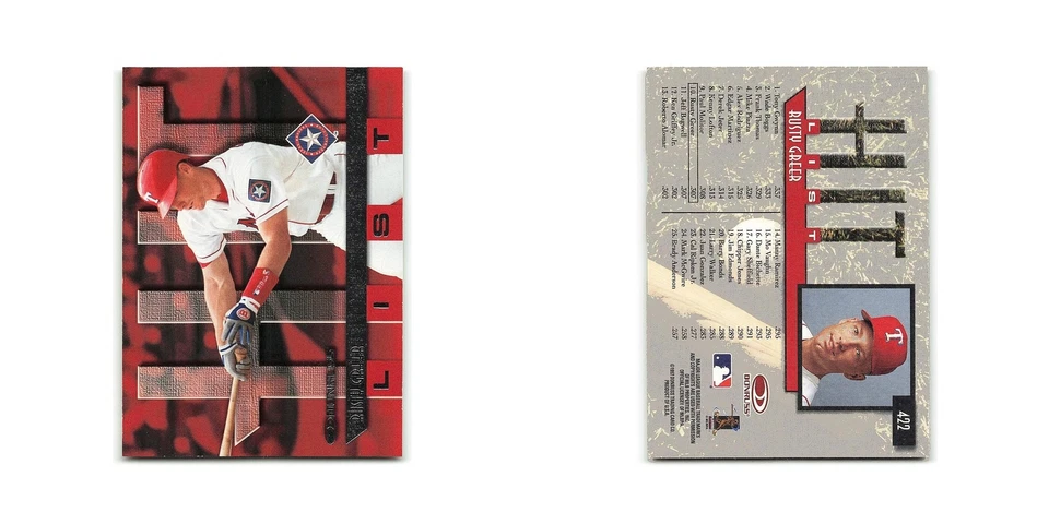 Rusty Greer 1997 Donruss #422 Texas Rangers Baseball Card NM - Image 3 of 3