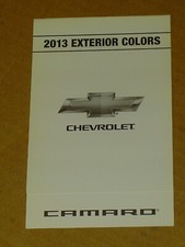 2013 CHEVROLET CAMARO COLOR CHIP CHART BROCHURE MINT!
