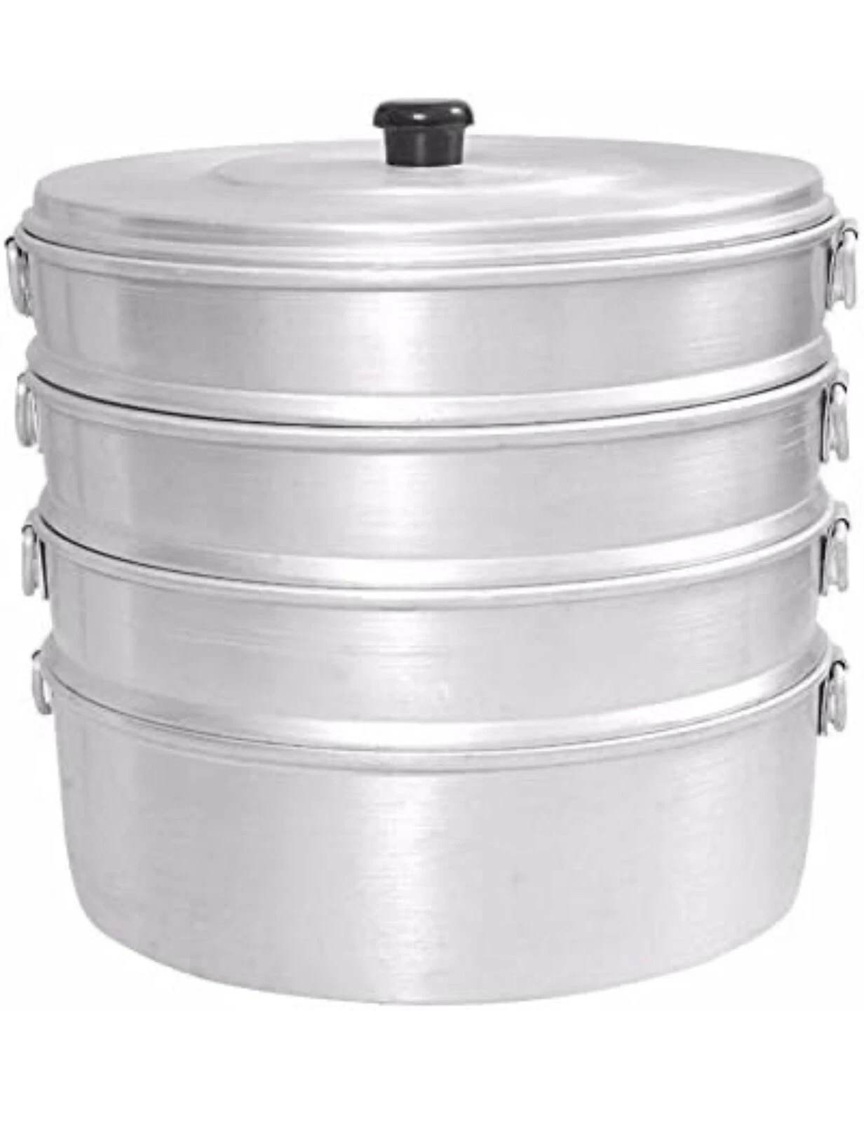 5Ltr Aluminum Momo Steamer Dumpling Maker Modak Maker Poaching Pan 4 Tier