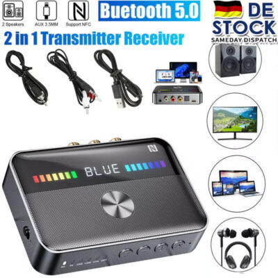 2 in 1 Bluetooth 5.3 Sender Empfänger Wireless Aux Audio Transmitter Adapter USB