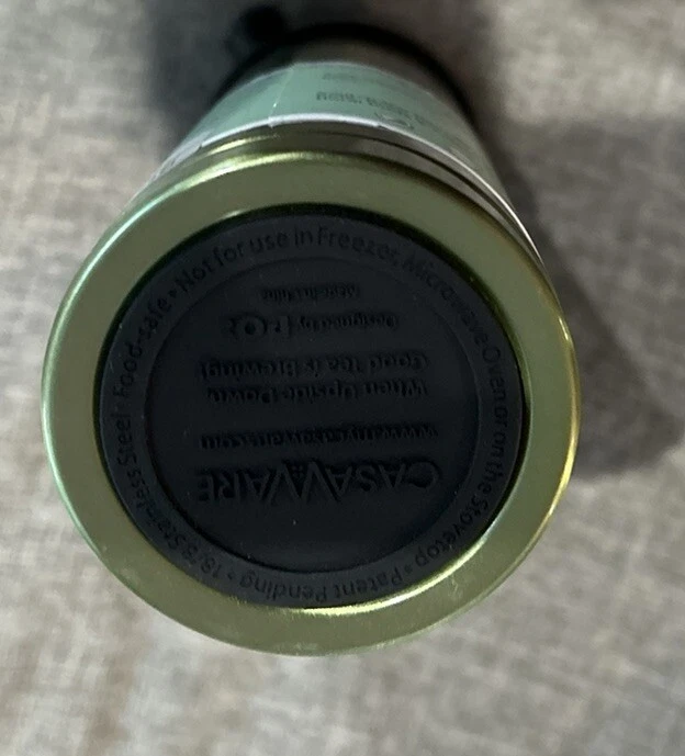 Vaso de viaje de té CasaWare TRIO 16 OZ acero inoxidable verde con infusor y filtro Foto 4 de 4