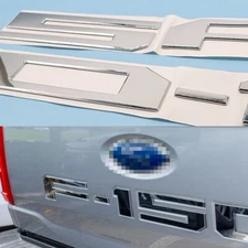 3D Raised CHROME Tailgate Inserts Letters Emblems fit for F-1-5-0 2021-2024