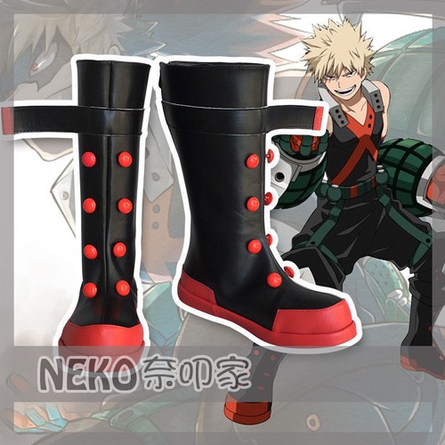 Scarpe My Hero Boku No Hero Academia Katsuki Bakugo Cos scarpe cosplay stivali - Foto 8 di 11