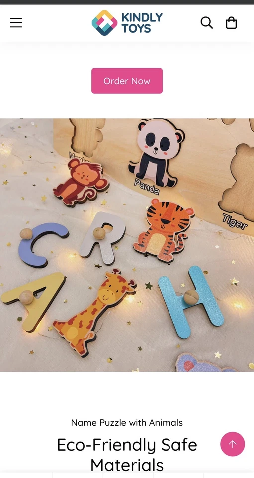 Personalized Name Puzzle Toys Customized Educational Wooden Puzzle “Averie” - Image 4 of 4