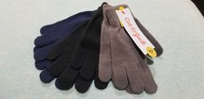Cat and jack 3 pair of girls osfm gloves grey blue black