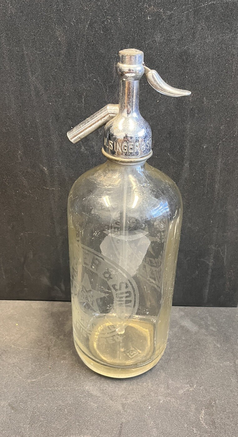 Star Bottling Works Philadelphia Philly Vintage Antique Glass Seltzer Bottle