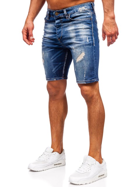 Shorts Jeans Bermudas Jeanshose Denim Kurzhose Kurze Classic Herren BOLF Motiv