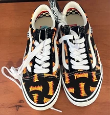 New VANS Old Skool Thrasher Black/Multi Sneaker Shoes Size 6 Mens Skateboarding