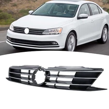 For 2015 2016 2017 2018 VW Volkswagen Jetta Front Bumper Chrome Grille Grill