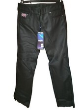 Pantaloni moto in pelle Triumph da donna Taglia S con protezioni rimovibili new