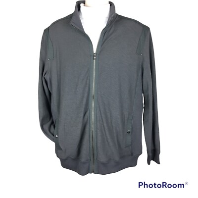 Mens NWT Calvin Klein Modern Casual Full Zip Cotton Jacket New Fatigue Gray 