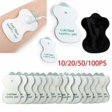 20/50/100pc Replacement Tens Pads Massage Machine Gold Hand Health Pad