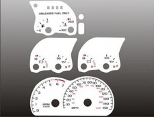 White Face Gauges For 1993-1996 Chevrolet Camaro V8 150 Mph