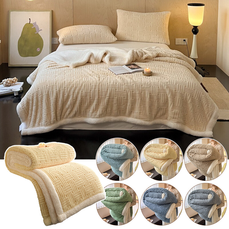 Tuff Lamb Velvet Blanket Thicken Warm Bed Soft Blankets Nap Quilt Throw  Blanket