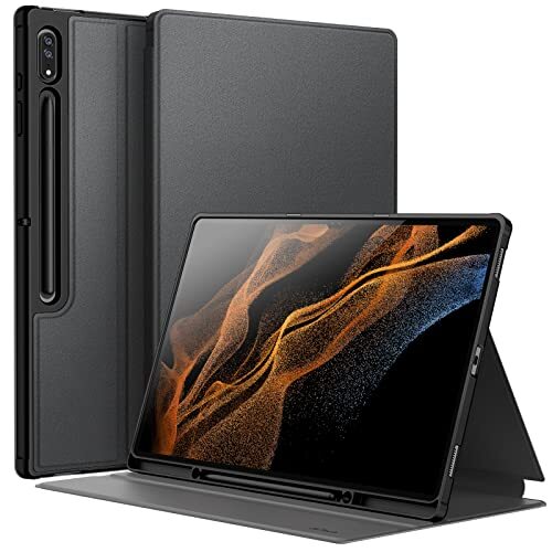 Case for Samsung Galaxy Tab S8 Ultra 14.6-Inch 2022 with S Pen Holder, Black Case for Samsung Galaxy Tab S8 Ultra 14.6-Inch 2022 with S Pen Holder, Black