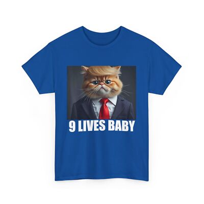 Funny Cat Trump 9 Lives Baby T-Shirt