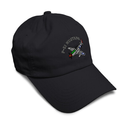 Soft Women Baseball Cap P-51 Mustang Aircraft Name Embroidery Dad Hats for Men