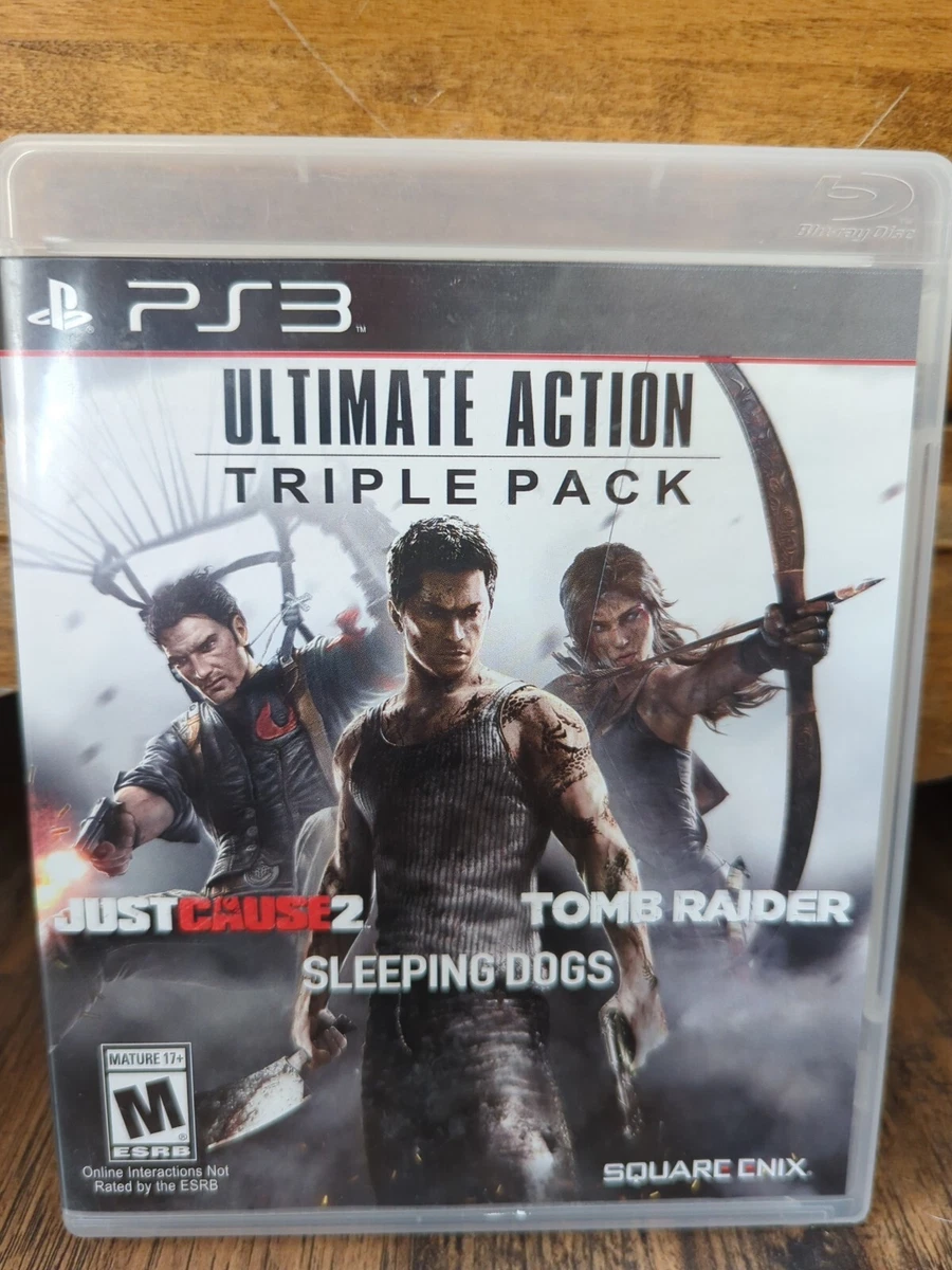 Ultimate Action Triple Pk (Just Cause 2/Tomb Raider/Sleeping Dogs), Square  Enix, PlayStation 3, 662248916200 