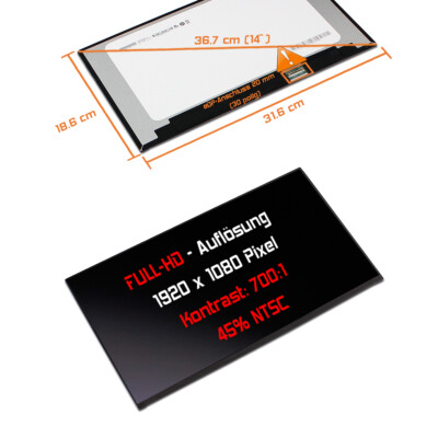 14'' Full HD LED Ersatz Display matt für HP EliteBook 840 G7