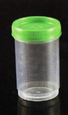 Specimen Containers 90 mL No Label Non-Sterile Cap Color White - Pack of 12
