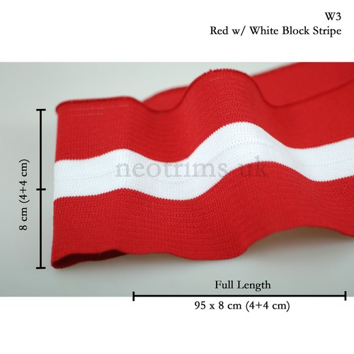 Knit Rib Stretch Welt for Cuff,Waistband Neckbands.Stripes Revamp Clothing Trim - Picture 16 of 26