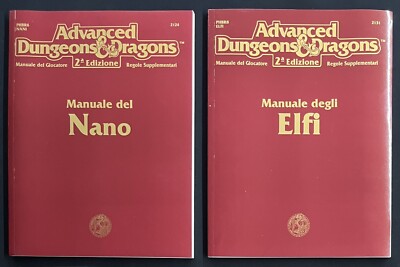 DUNGEONS & DRAGONS~DWARF MANUAL + ELVES MANUAL~MINT~ENG~1995