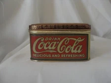 VINTAGE Bristol Ware 1988 Coco Cola Company Tin, Lady w/Hat, 2.25" height X 4.25